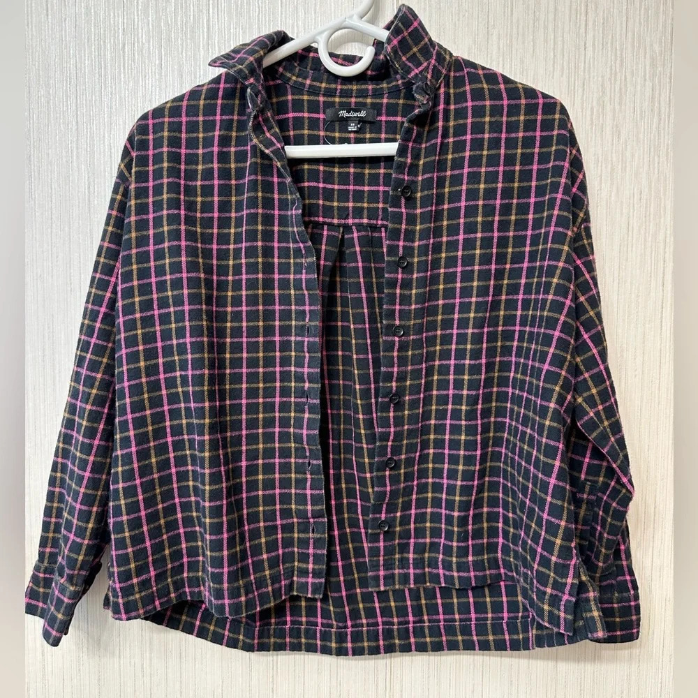 Madewell Women's NWOT Stoppard Plaid‎ Flannel Westlake Button Up Shirt Size XS